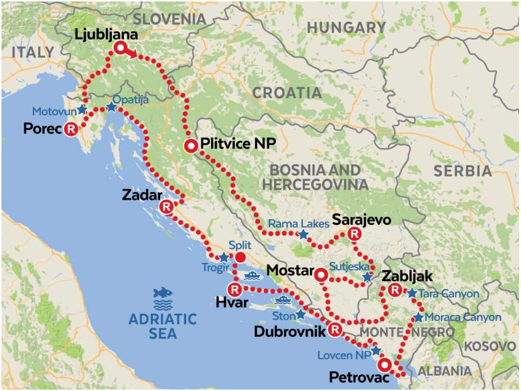 Explorador los Balcanes & Adriático
