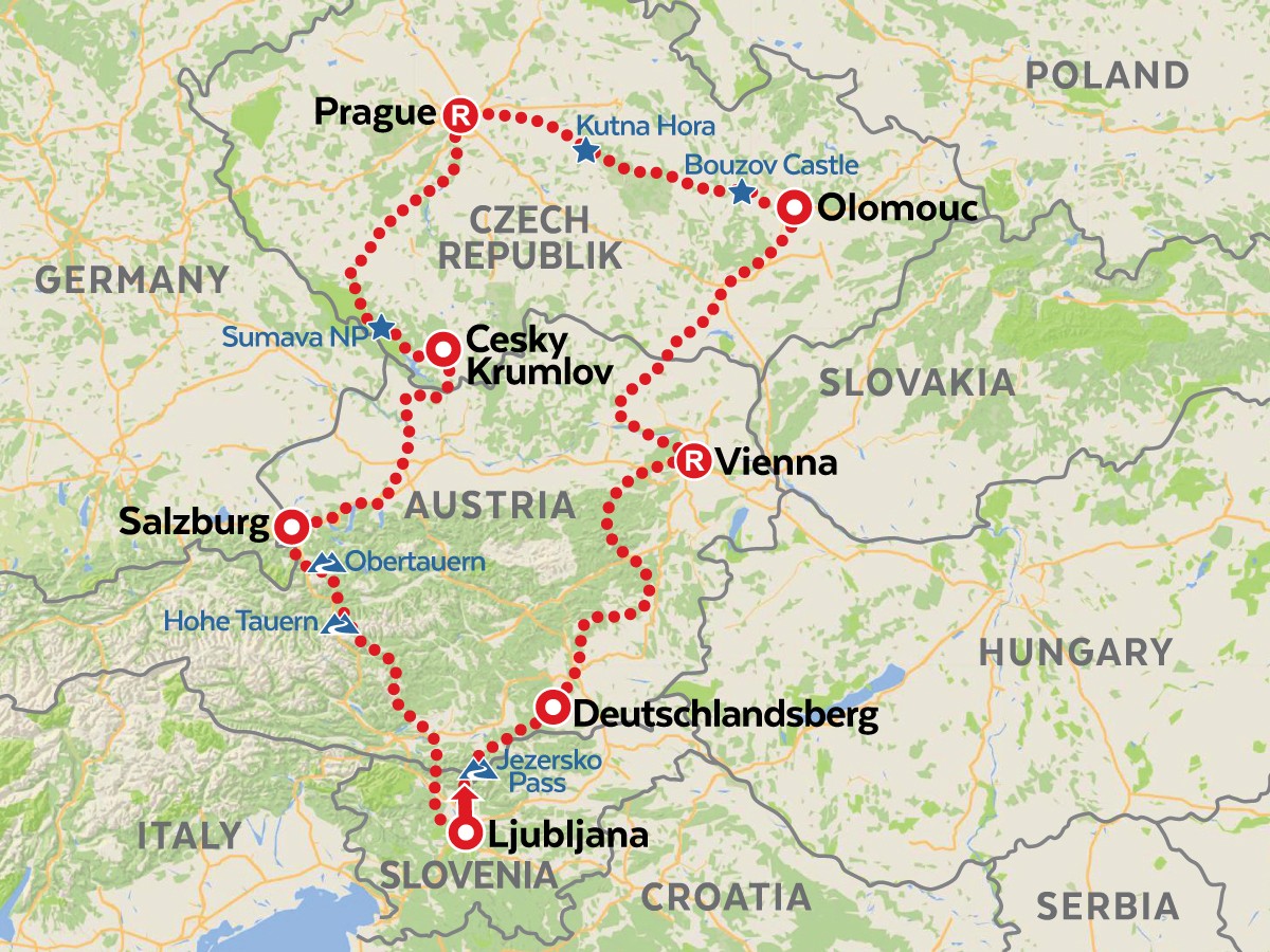 从卢布尔雅那出发的捷克奥地利自驾壯游