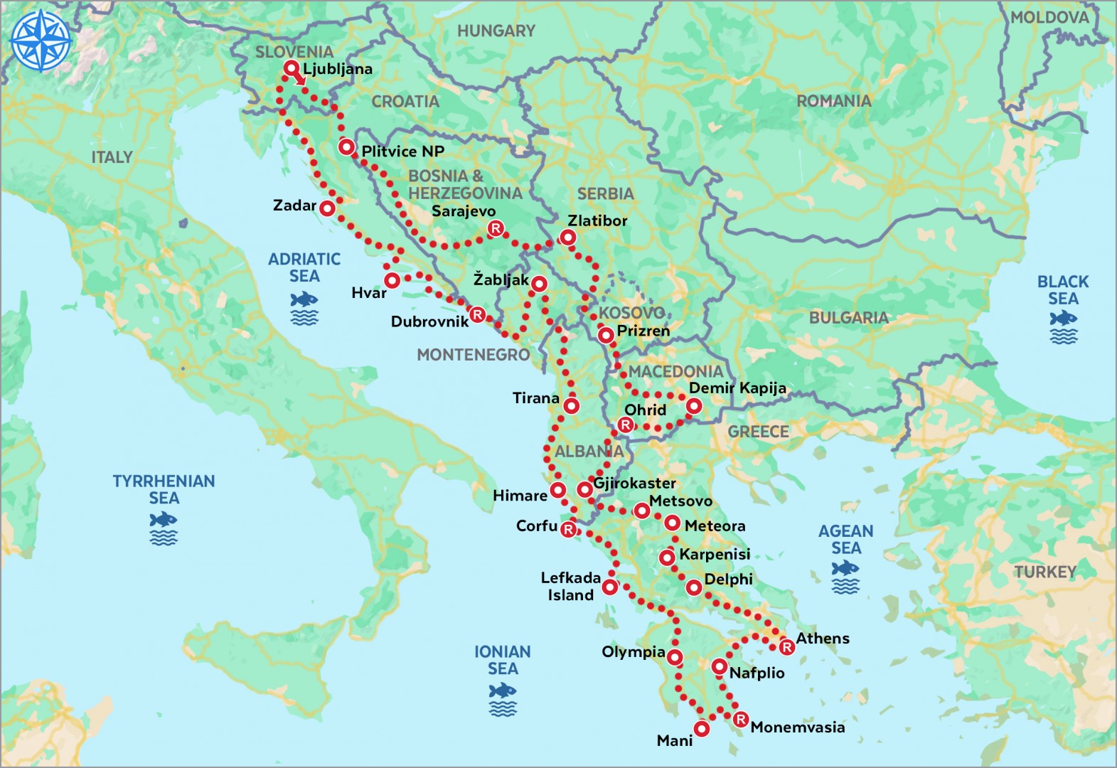 SOUTHEAST EUROPE & GREECE self-guided tour