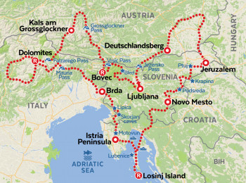 Aventura de los Alpes y de la costa Adriática